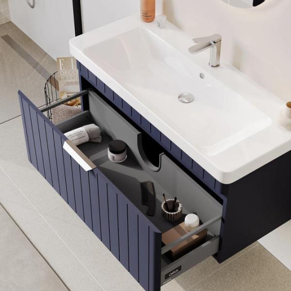 Dulap cu lavoar Orka Procida 105 Pe perete / MDF / Navy photo 6
