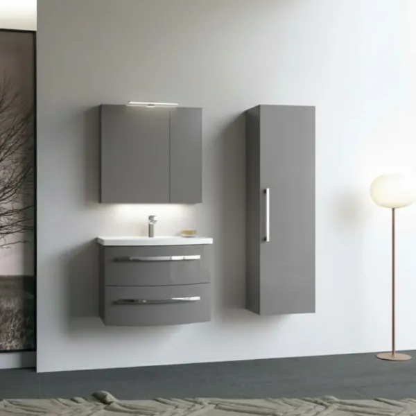 Dulap cu lavoar Orka Urla 70 Pe perete / MDF / Gray photo 3