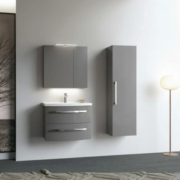 Dulap cu lavoar Orka Urla 70 Pe perete / MDF / Gray photo 3