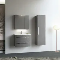 Dulap cu lavoar Orka Urla 70 Pe perete / MDF / Gray photo 3