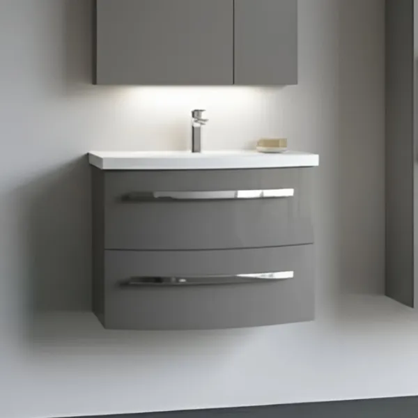Dulap cu lavoar Orka Urla 70 Pe perete / MDF / Gray photo 4