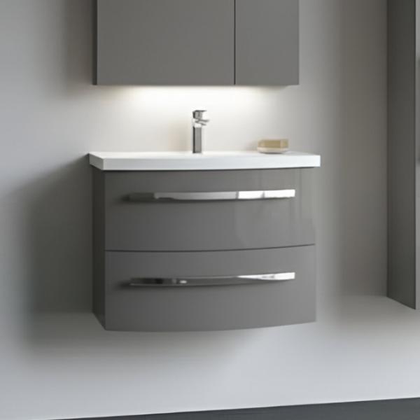 Dulap cu lavoar Orka Urla 70 Pe perete / MDF / Gray photo 4