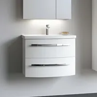 Dulap cu lavoar Orka Urla 70 Pe perete / MDF / White photo 3