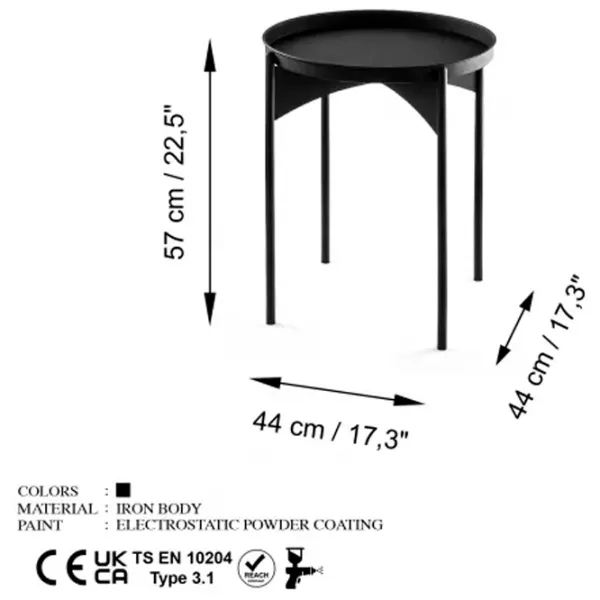 Măsuță de cafea Trendy Shb-002-A GTR006096 Black photo 5