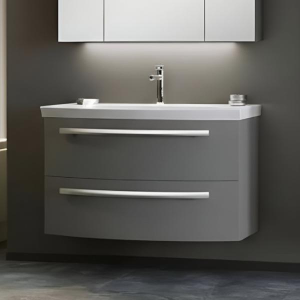 Dulap cu lavoar Orka Urla 90 Pe perete / MDF / Gray photo 2