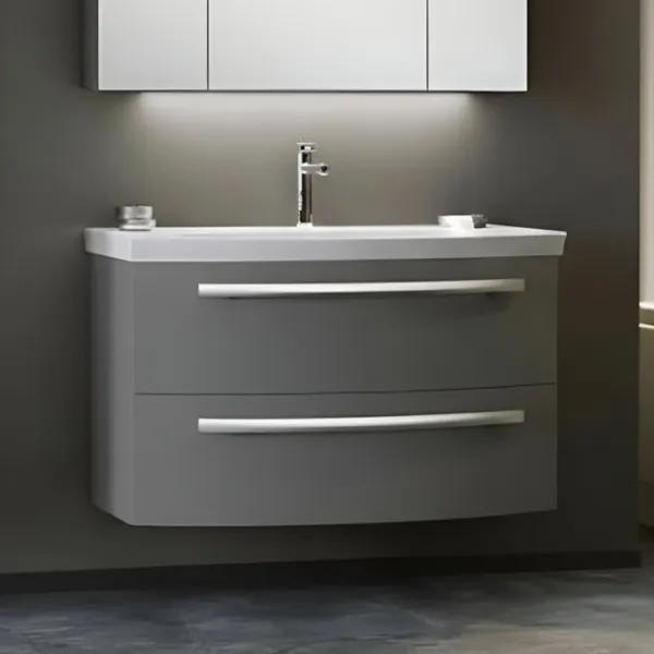 Dulap cu lavoar Orka Urla 90 Pe perete / MDF / Gray photo 3
