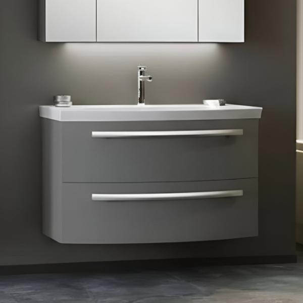 Dulap cu lavoar Orka Urla 90 Pe perete / MDF / Gray photo 3