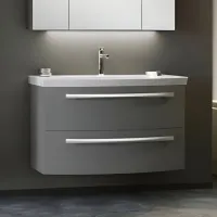 Dulap cu lavoar Orka Urla 90 Pe perete / MDF / Gray photo 3