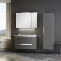 Dulap cu lavoar Orka Urla 90 Pe perete / MDF / Gray photo 4