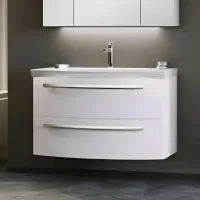 Dulap cu lavoar Orka Urla 90 Pe perete / MDF / White photo 2
