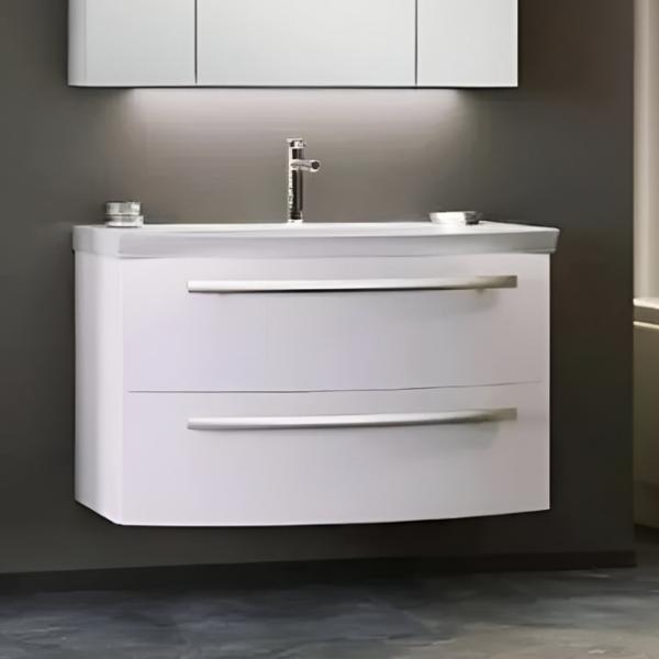 Dulap cu lavoar Orka Urla 90 Pe perete / MDF / White photo 3