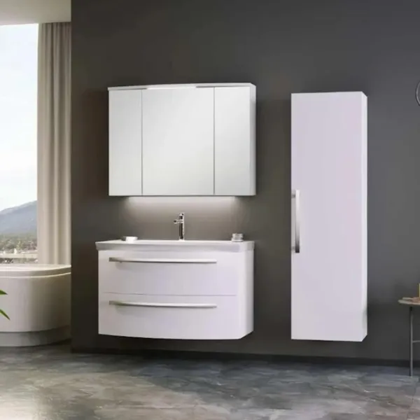 Dulap cu lavoar Orka Urla 90 Pe perete / MDF / White photo 4