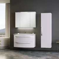 Dulap cu lavoar Orka Urla 90 Pe perete / MDF / White photo 4