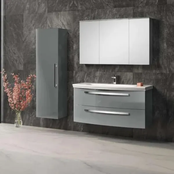 Dulap cu lavoar Orka Urla 110 Pe perete / MDF / Gray photo 4