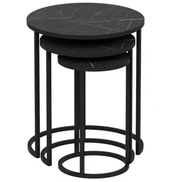 Set măsuțe de cafea Trendy Gloria GTR003968 Black photo 1