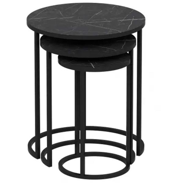 Set măsuțe de cafea Trendy Gloria GTR003968 Black photo 1