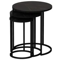 Set măsuțe de cafea Trendy Gloria GTR003968 Black photo 2