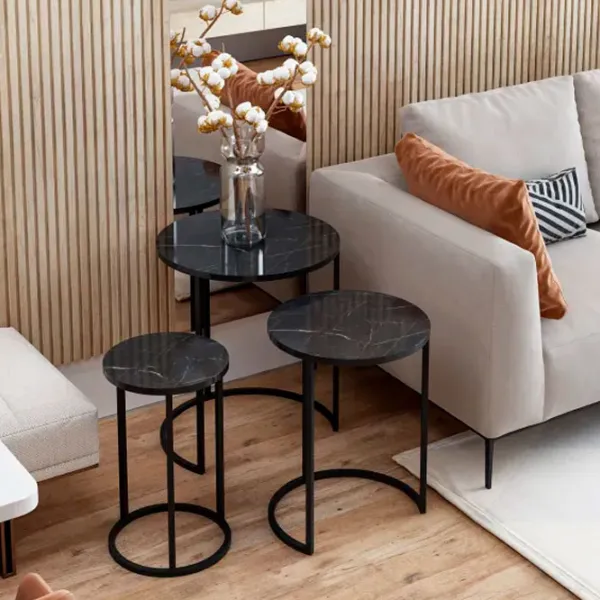 Set măsuțe de cafea Trendy Gloria GTR003968 Black photo 4