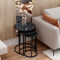 Set măsuțe de cafea Trendy Gloria GTR003968 Black photo 5