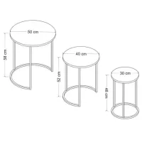 Set măsuțe de cafea Trendy Gloria GTR003968 Black photo 6