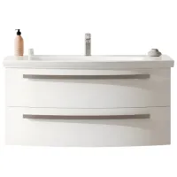 Шкаф с умывальником Orka Urla 110 Настенная / МДФ / Белый