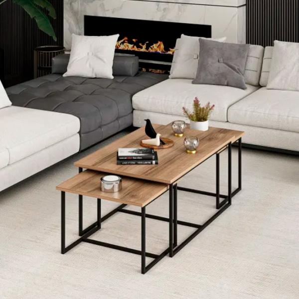 Set măsuțe de cafea Trendy Levada GTR003973 Brown photo 6