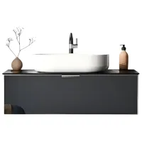 Dulap cu lavoar Orka Yalikoy 90 Pe perete / MDF / Black