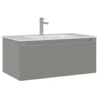 Dulap cu lavoar Orka Olbia 80 Pe perete / MDF / Matte Cashmere