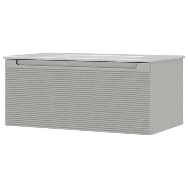 Dulap cu lavoar Orka Olbia 100 Pe perete / MDF / Matte Cashmere photo 1