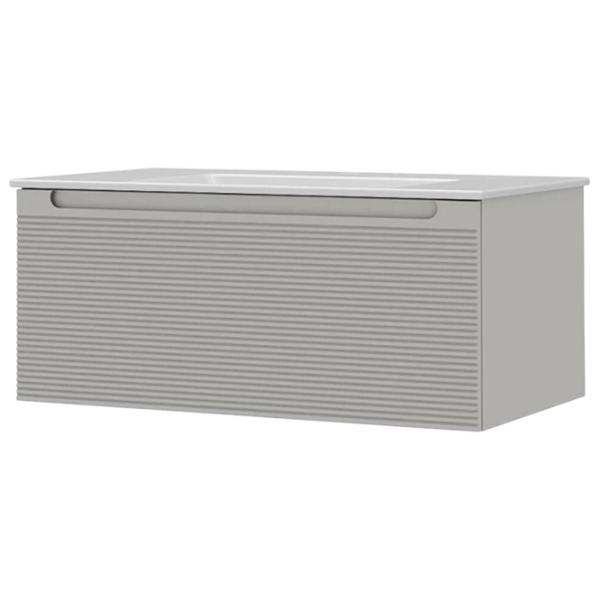 Dulap cu lavoar Orka Olbia 100 Pe perete / MDF / Matte Cashmere photo 1