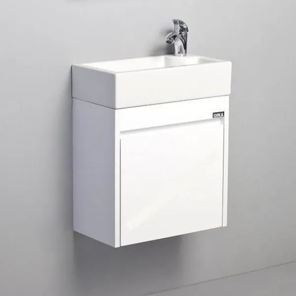 Dulap cu lavoar Orka New Yedisu 45 Pe perete / MDF / White photo 2