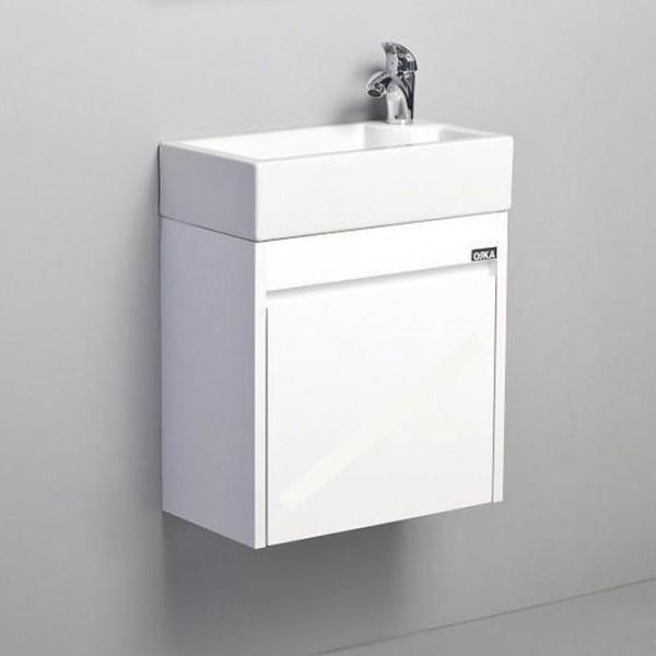 Dulap cu lavoar Orka New Yedisu 45 Pe perete / MDF / White photo 2