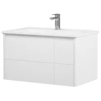 Dulap cu lavoar Orka New Likya 80 Pe perete / MDF / White Matt photo 2