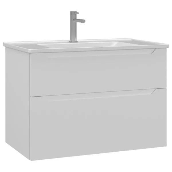 Dulap cu lavoar Orka Messina 85 Pe perete / MDF / White photo 2