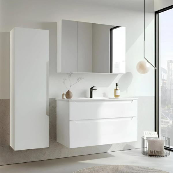 Dulap cu lavoar Orka Messina 85 Pe perete / MDF / White photo 4