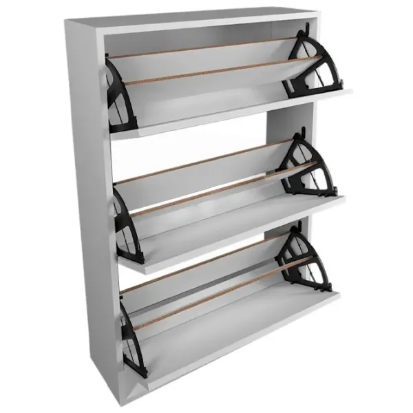 Тумба для обуви Bofigo 3D 110 x 73.6 x 24см /White /Белый Антрацит photo 1
