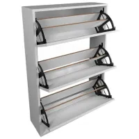 Тумба для обуви Bofigo 3D 110 x 73.6 x 24см /White /Белый Антрацит