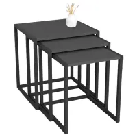 Set măsuțe de cafea Bofigo Metal Nesting 5639945 Anthracite