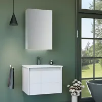 Dulap cu lavoar Orka New Likya 80 Pe perete / MDF / White photo 2
