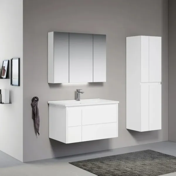 Dulap cu lavoar Orka New Likya 80 Pe perete / MDF / White photo 3