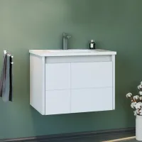 Dulap cu lavoar Orka New Likya 80 Pe perete / MDF / White photo 5