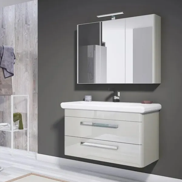 Dulap cu lavoar Orka Rose 80 Pe perete / MDF / White photo 2
