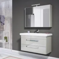 Dulap cu lavoar Orka Rose 80 Pe perete / MDF / White photo 2