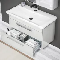 Dulap cu lavoar Orka Rose 80 Pe perete / MDF / White photo 4