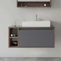 Dulap cu lavoar Orka Prato 100 Pe perete / MDF / Anthracite photo 2
