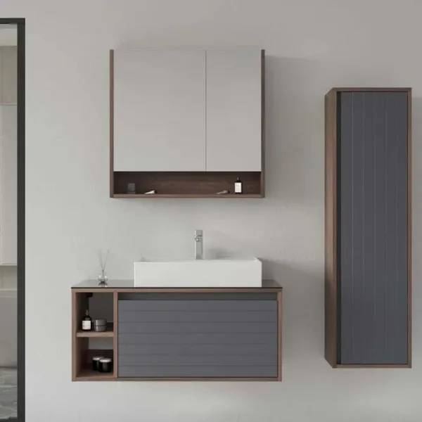 Dulap cu lavoar Orka Prato 100 Pe perete / MDF / Anthracite photo 3