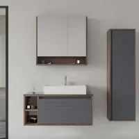 Dulap cu lavoar Orka Prato 100 Pe perete / MDF / Anthracite photo 3