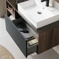 Dulap cu lavoar Orka Prato 100 Pe perete / MDF / Anthracite photo 4
