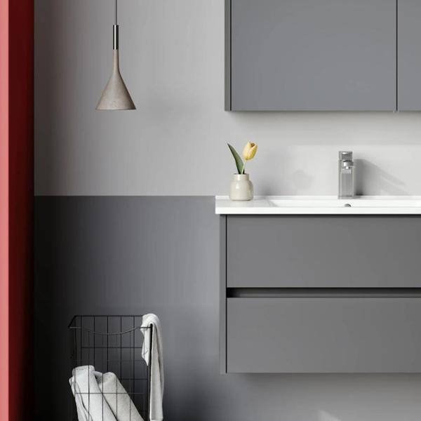 Dulap cu lavoar Orka Arno 85 Pe perete / MDF / Gray photo 4