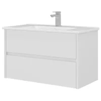 Dulap cu lavoar Orka Arno 85 Pe perete / MDF / White photo 2